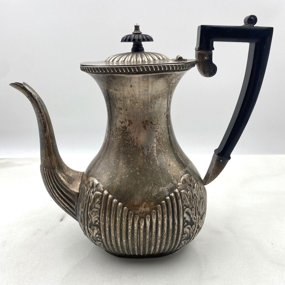 Vintage Sheffield Coffee Pot Teapot Silver Plate EPNS - England Art Deco